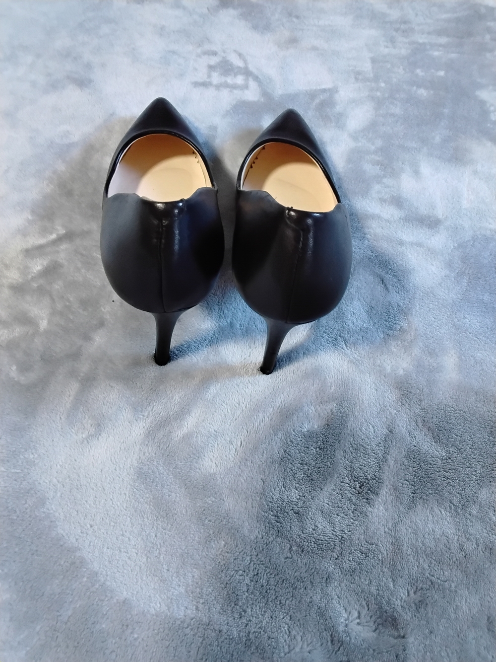 Nine West Black Pointed Toe Leather Pumps - Picture 3 of 9
